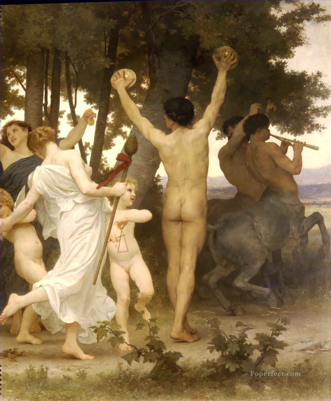 La jeunesse de Bacchus right dt William Adolphe Bouguereau Oil Paintings